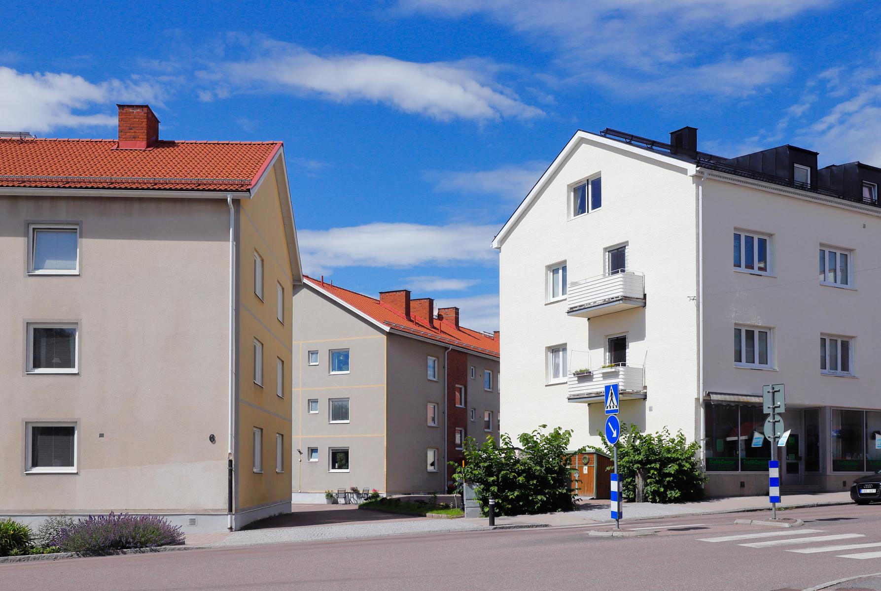 Tre flerbostadshus